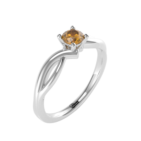 Zásnubný prsteň 14K biele zlato a tanzanit  0.25 ct  017_A