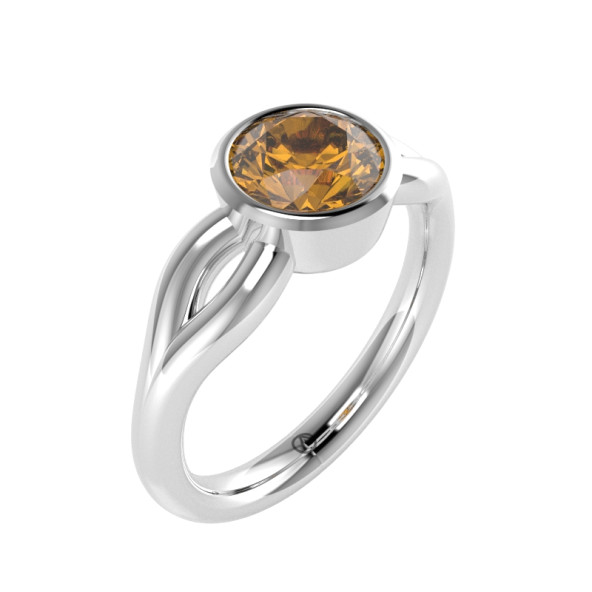 Zásnubný prsteň 14K biele zlato a ametyst  1.25 ct  019_A