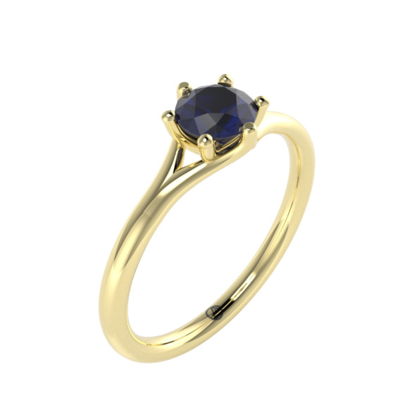 Zásnubný prsteň 14K biele zlato a iolit  0.5 ct  011_A