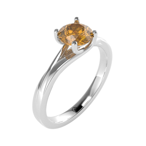 Zásnubný prsteň 14K biele zlato a iolit  0.8 ct 115_A