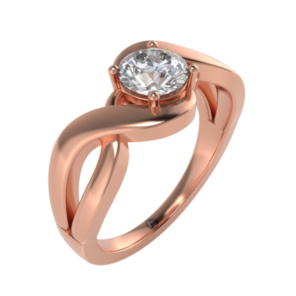 Zásnubný prsteň 14K biele zlato a iolit  0.8 ct 085_A