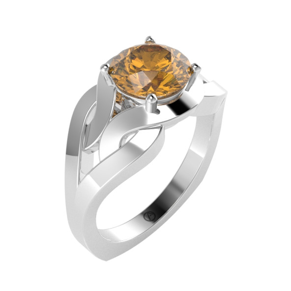 Zásnubný prsteň 14K biele zlato a peridot  1.25 ct  091_A