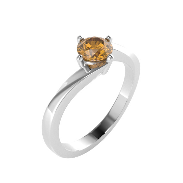 Zásnubný prsteň 14K biele zlato a tanzanit  0.5 ct  093_A