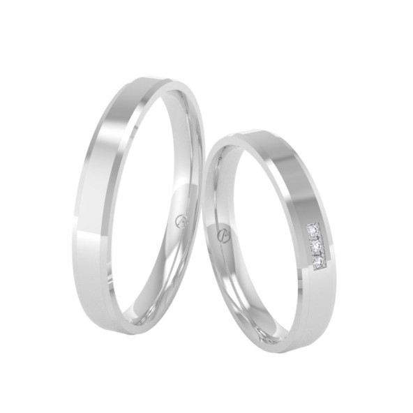 Svadobné obrúčky 14K biele zlato a diamant 30PK102A3I_A_