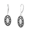 Náušnice diamant ovál 20 mm