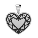 Prívesok diamant srdce 40 mm