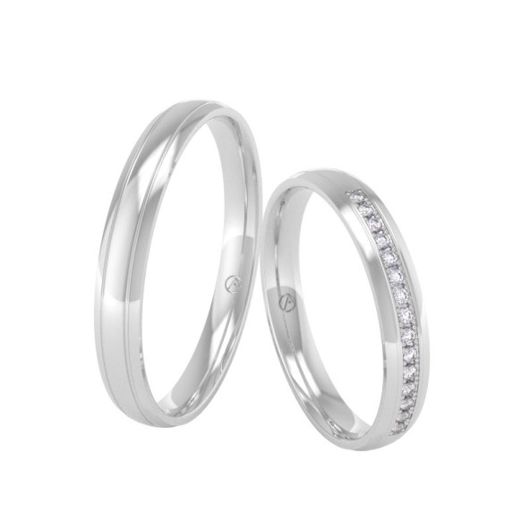 Svadobné obrúčky 14K biele zlato a diamant 30ZK101A15F_A_