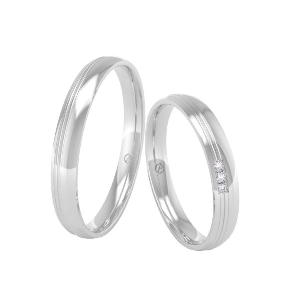 Svadobné obrúčky 14K biele zlato a diamant 30ZK101A3E_A_