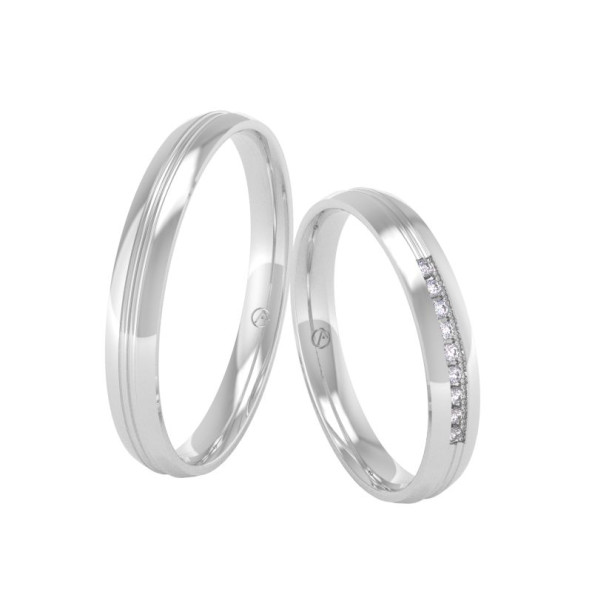 Svadobné obrúčky 14K biele zlato a diamant 30ZK101A9D_A_