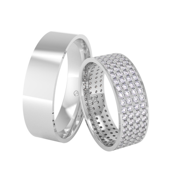 Svadobné obrúčky 14K biele zlato a briliant 60PK102C176Z_A