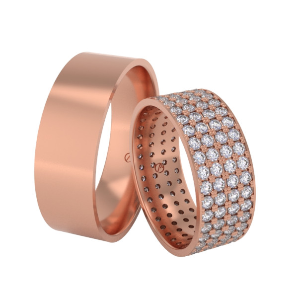 Svadobné obrúčky 14K biele zlato a briliant 70PK102F144Z_A