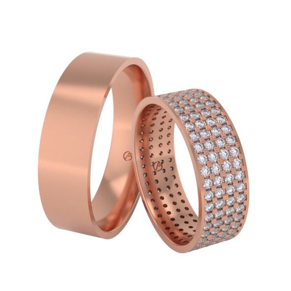 Svadobné obrúčky 14K biele zlato a briliant 60PK102C176Z_A