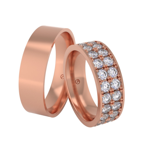 Svadobné obrúčky 14K biele zlato a briliant 60PK110P22Z_A