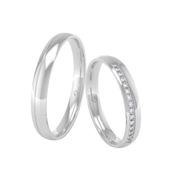 Svadobné obrúčky 14K biele zlato a diamant 30ZK101A15B_A_