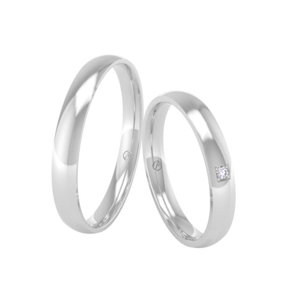 Svadobné obrúčky 14K biele zlato a žltý diamant 29ZK105F1ZF_A