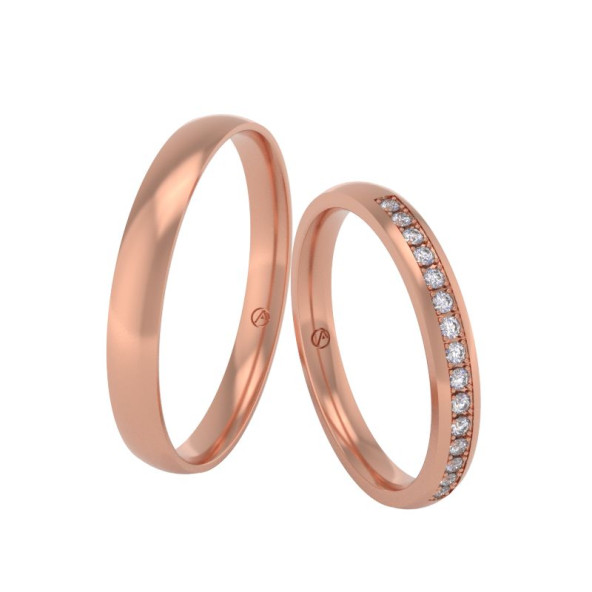 Svadobné obrúčky 14K biele zlato a modrý diamant 26ZK107C15ZF_A