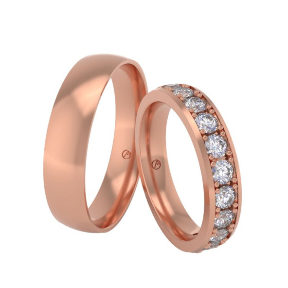 Svadobné obrúčky 14K biele zlato a modrý diamant 41ZK111R11ZF_A