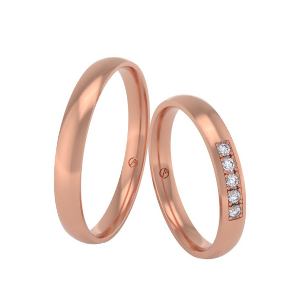 Svadobné obrúčky 14K biele zlato a modrý diamant 29PK106F5ZF_A