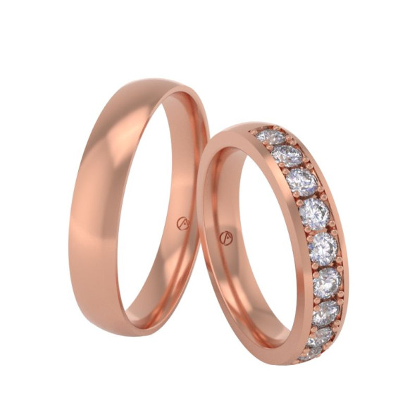Svadobné obrúčky 14K biele zlato a čierny diamant 39ZK109P9ZF_A