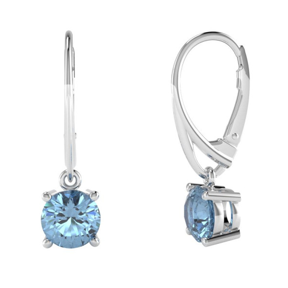 Náušnice 14K biele zlato a topas sky blue anglický vršok 1.25 ct 061_7_A