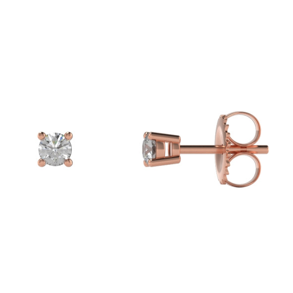 Náušnice 14K biele zlato a akvamarín ruský patent s kameňmi 0.13 ct 061_3,25_A