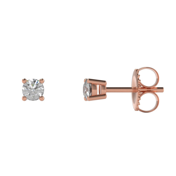 Náušnice 14K biele zlato a topas london blue šrubovací balónik 0.16 ct 061_3,5_A
