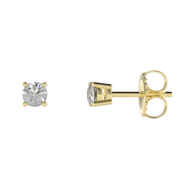 Náušnice 14K biele zlato a peridot napichovacia puzeta 0.20 ct 061_3,75_A