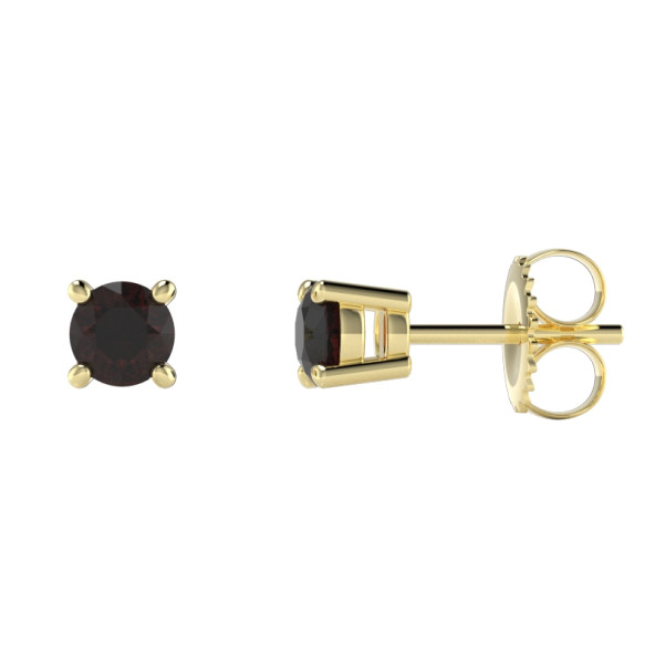 Náušnice 14K biele zlato a granát spessartite patent 0.33 ct 061_4,5_A