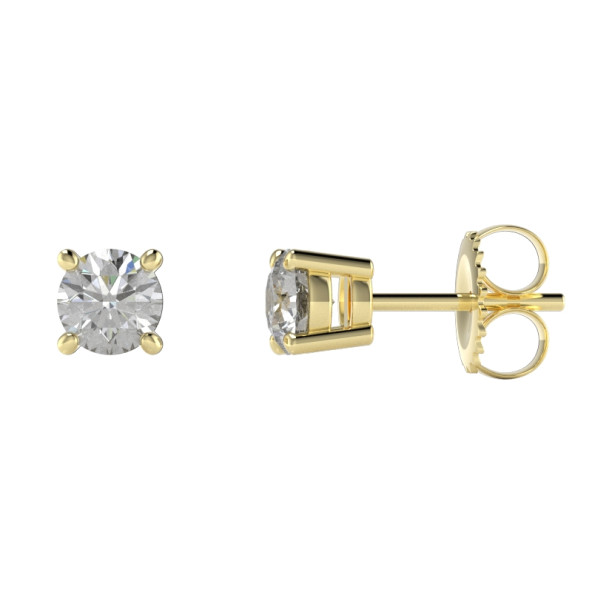 Náušnice 14K biele zlato a iolit patent 0.5 ct 061_5_A