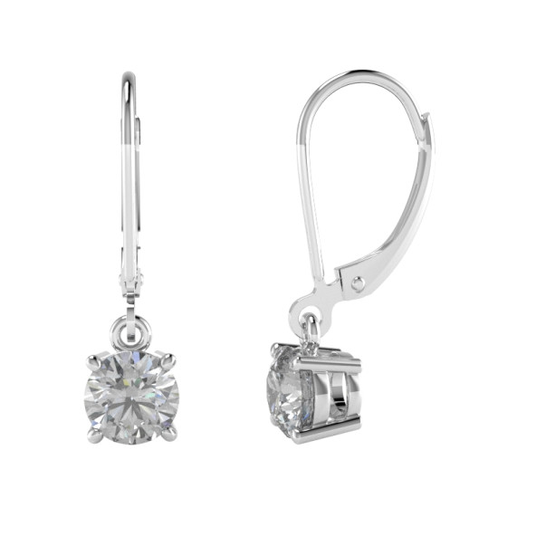 Náušnice 14K biele zlato a topas pure pink vršok 0.8 ct061_6_A