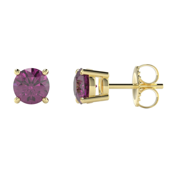 Náušnice 14K biele zlato a topas pure pink vršok 0.8 ct061_6_A
