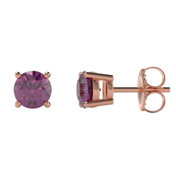 Náušnice 14K biele zlato a topas pure pink vršok 0.8 ct061_6_A