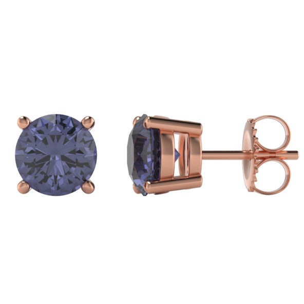 Náušnice 14K biele zlato a zirkón ruský vršok 1.5 ct 061_7,5_A