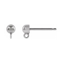 Náušnicový uzáver puzeta Domed 3 mm
