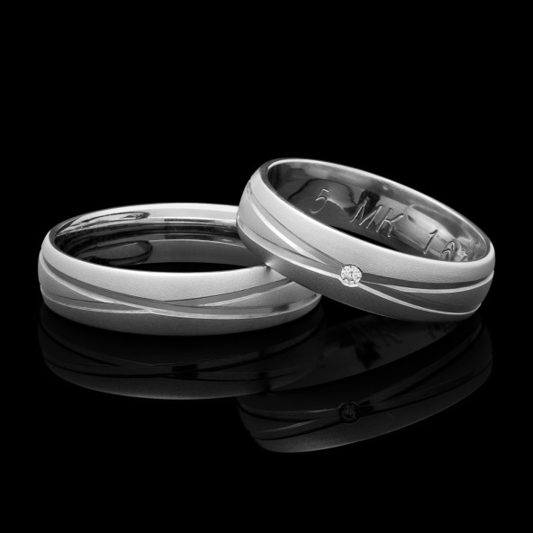 Svadobné obrúčky biele zlato a diamant OHBIK5MK167-W1CR4_97