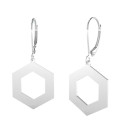 Náušnice šesťhran s dierou 10 mm